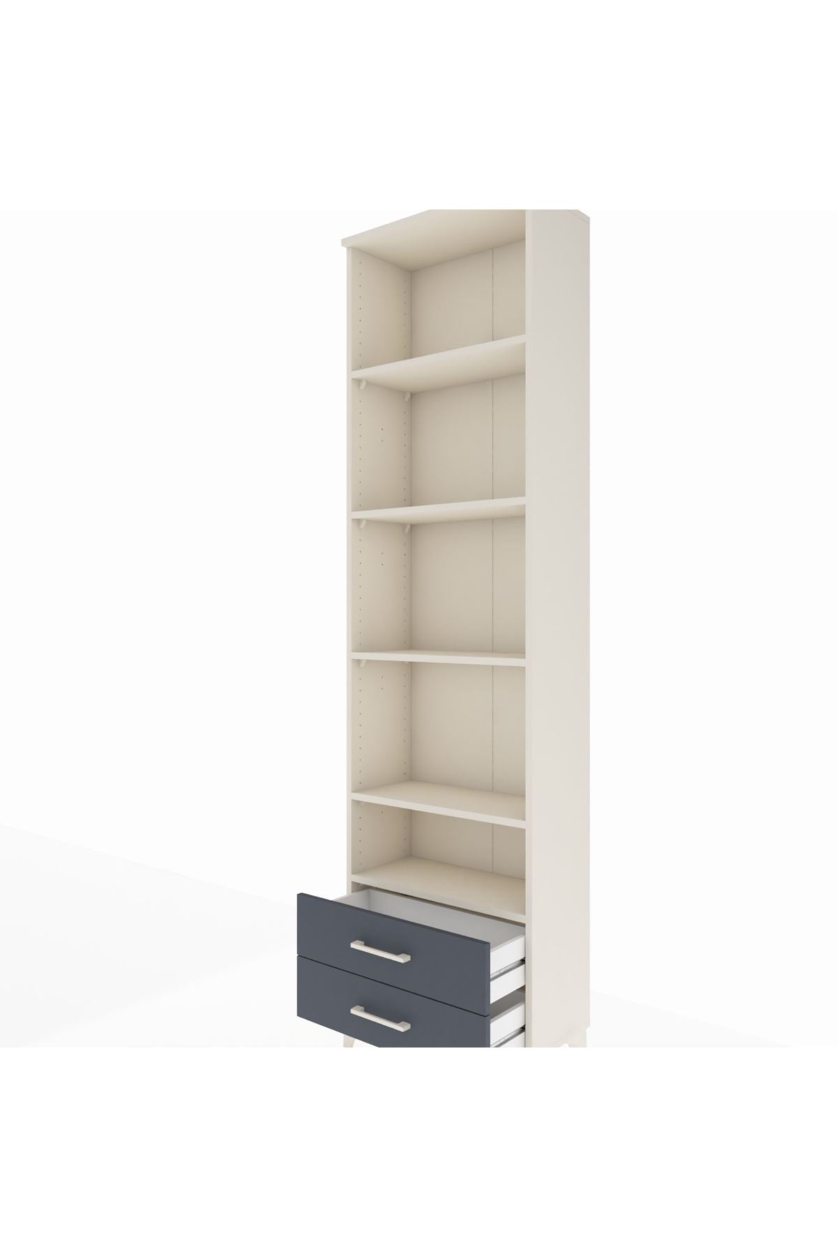 Arges Dolap 5 Raflı 2 Çekmeceli 60x30x221 - S29M009V2A
