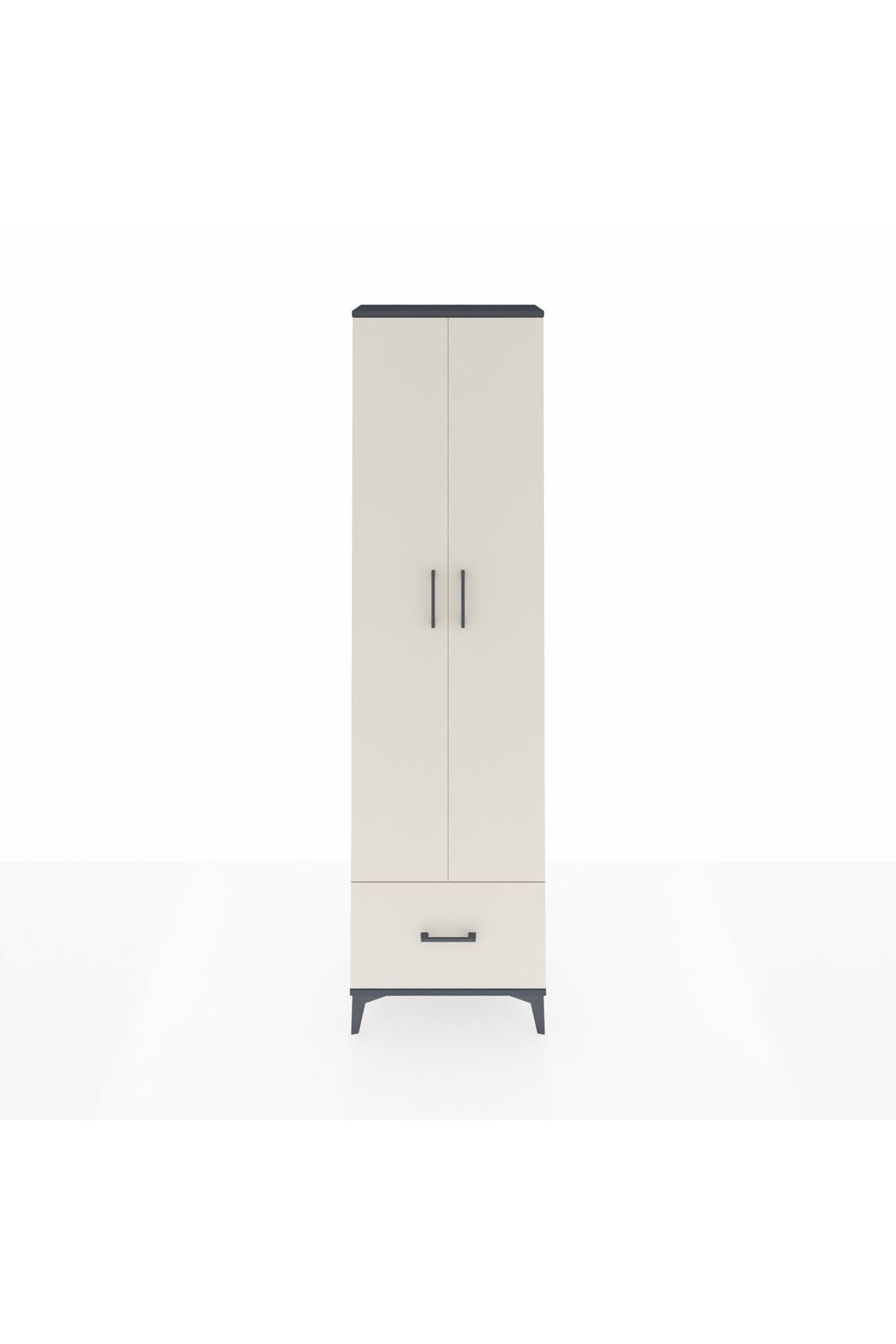 Arges Dolap 3 Raflı Tek Çekmeceli Tek Askılı 60x30x221 - S29M010V4A