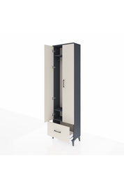 Arges Dolap 3 Raflı Tek Çekmeceli Tek Askılı 60x30x221 - S29M010V4A