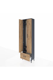 Arges Dolap 3 Raflı Tek Çekmeceli Tek Askılı 60x30x221 - S29M010V6A