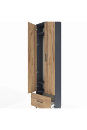 Arges Dolap 3 Raflı Tek Çekmeceli Tek Askılı 60x30x221 - S29M010V6A