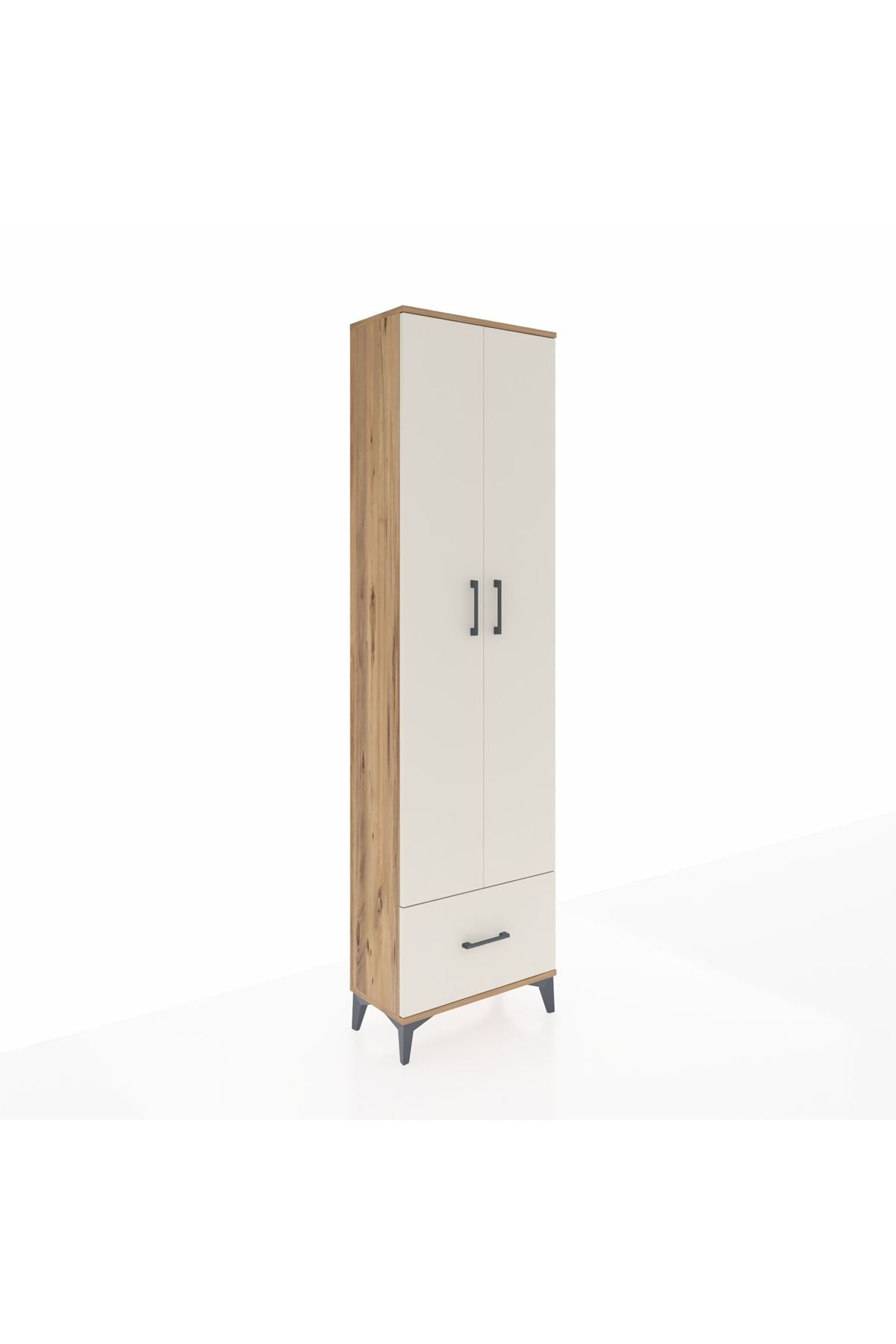 Arges Dolap 3 Raflı Tek Çekmeceli Tek Askılı 60x30x221 - S29M010V7A