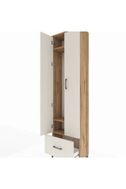 Arges Dolap 3 Raflı Tek Çekmeceli Tek Askılı 60x30x221 - S29M010V7A
