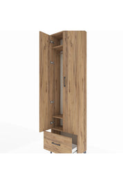 Arges Dolap 3 Raflı Tek Çekmeceli Tek Askılı 60x30x221 - S29M010V9A