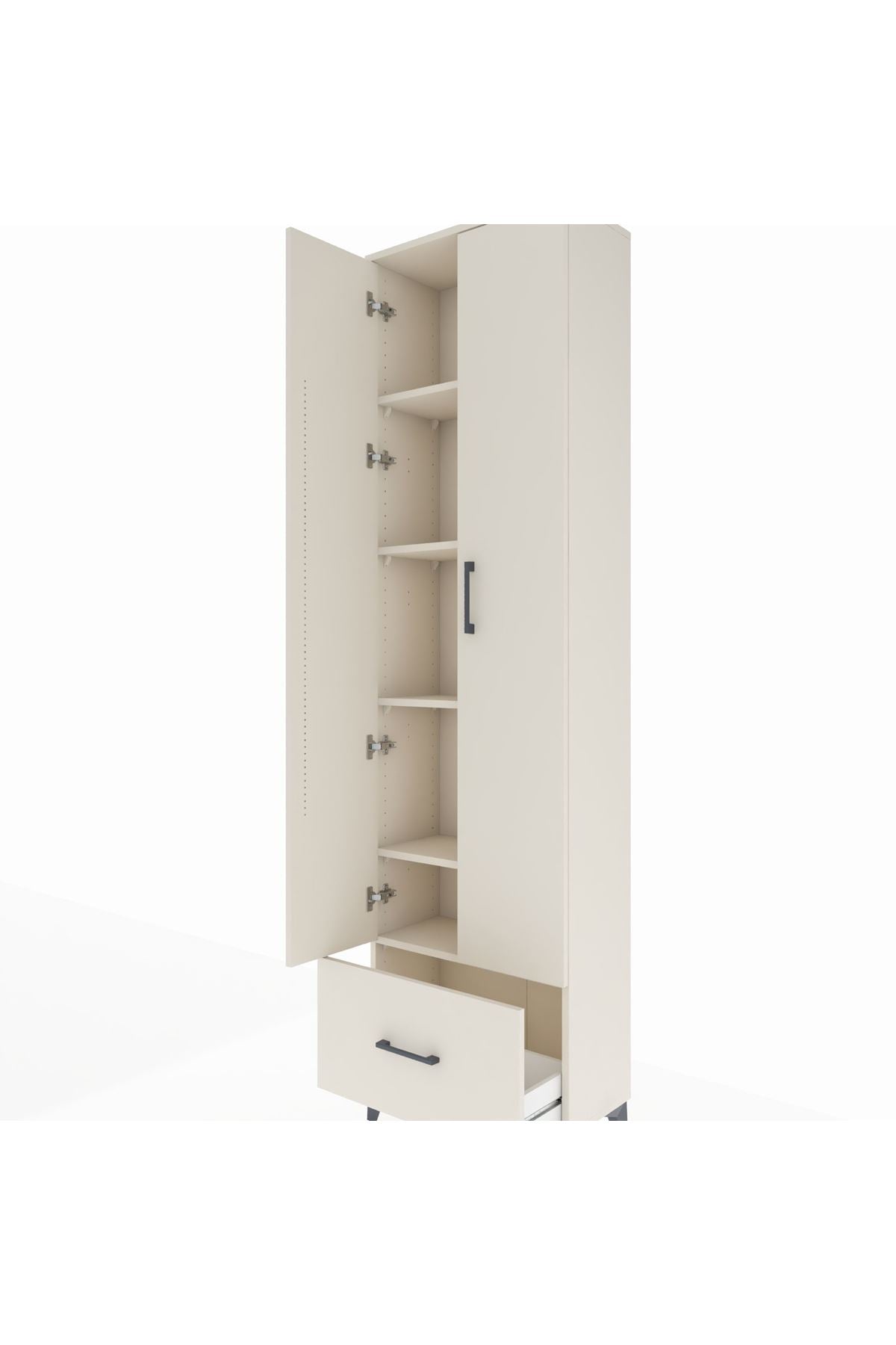 Arges Dolap 5 Raflı Tek Çekmeceli 2 Kapaklı 60x30x221 - S29M011V1A