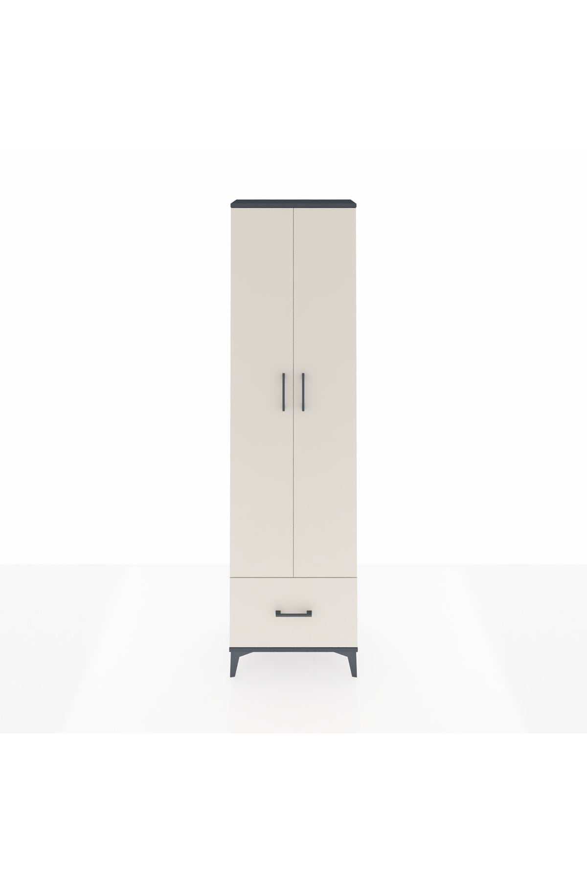 Arges Dolap 5 Raflı Tek Çekmeceli 2 Kapaklı 60x30x221 - S29M011V4A