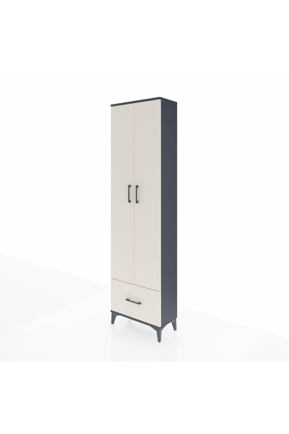 Arges Dolap 5 Raflı Tek Çekmeceli 2 Kapaklı 60x30x221 - S29M011V4A