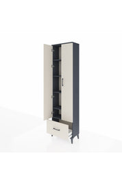 Arges Dolap 5 Raflı Tek Çekmeceli 2 Kapaklı 60x30x221 - S29M011V4A