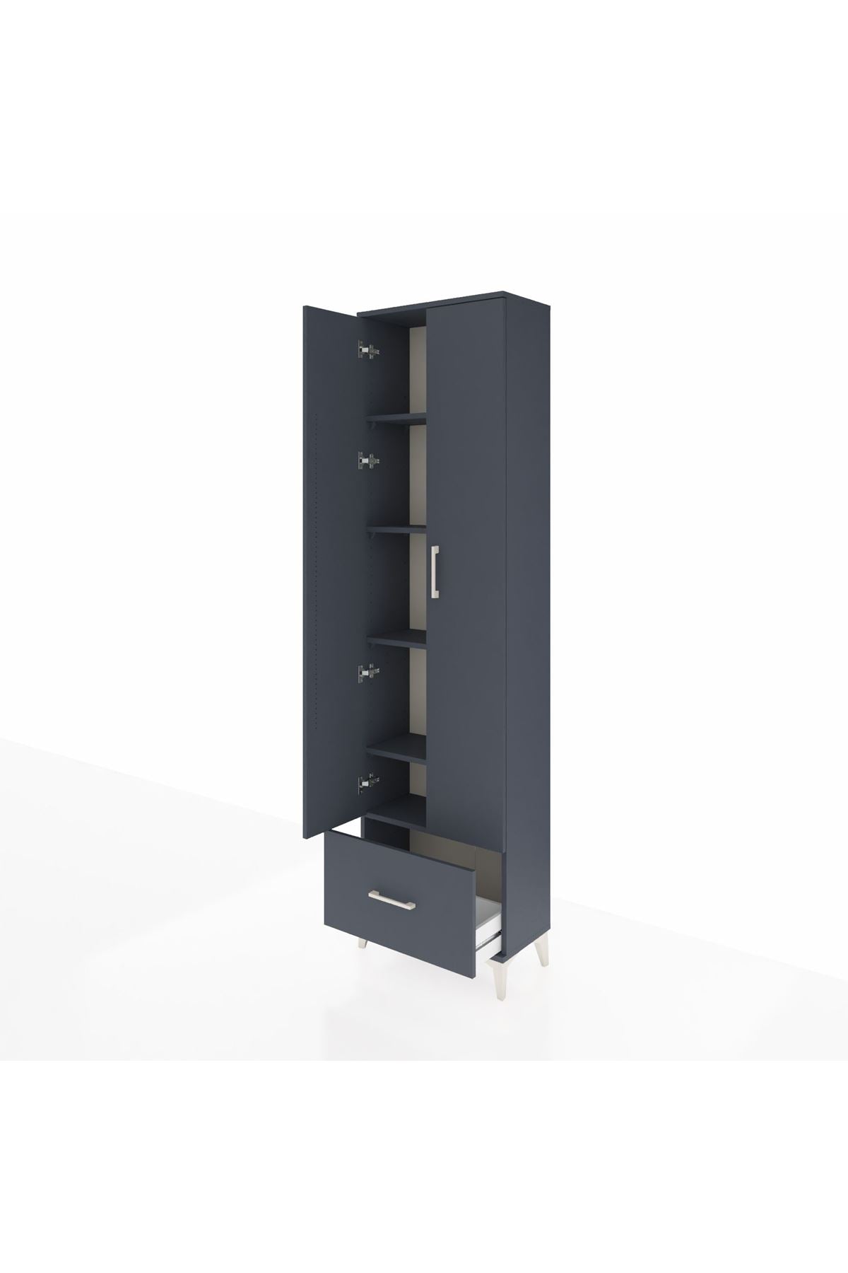 Arges Dolap 5 Raflı Tek Çekmeceli 2 Kapaklı 60x30x221 - S29M011V5A