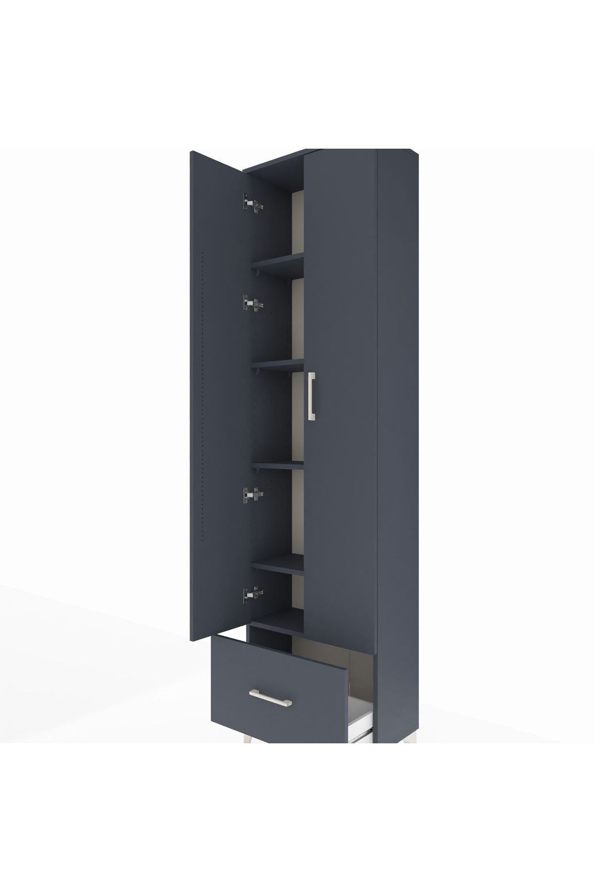 Arges Dolap 5 Raflı Tek Çekmeceli 2 Kapaklı 60x30x221 - S29M011V5A