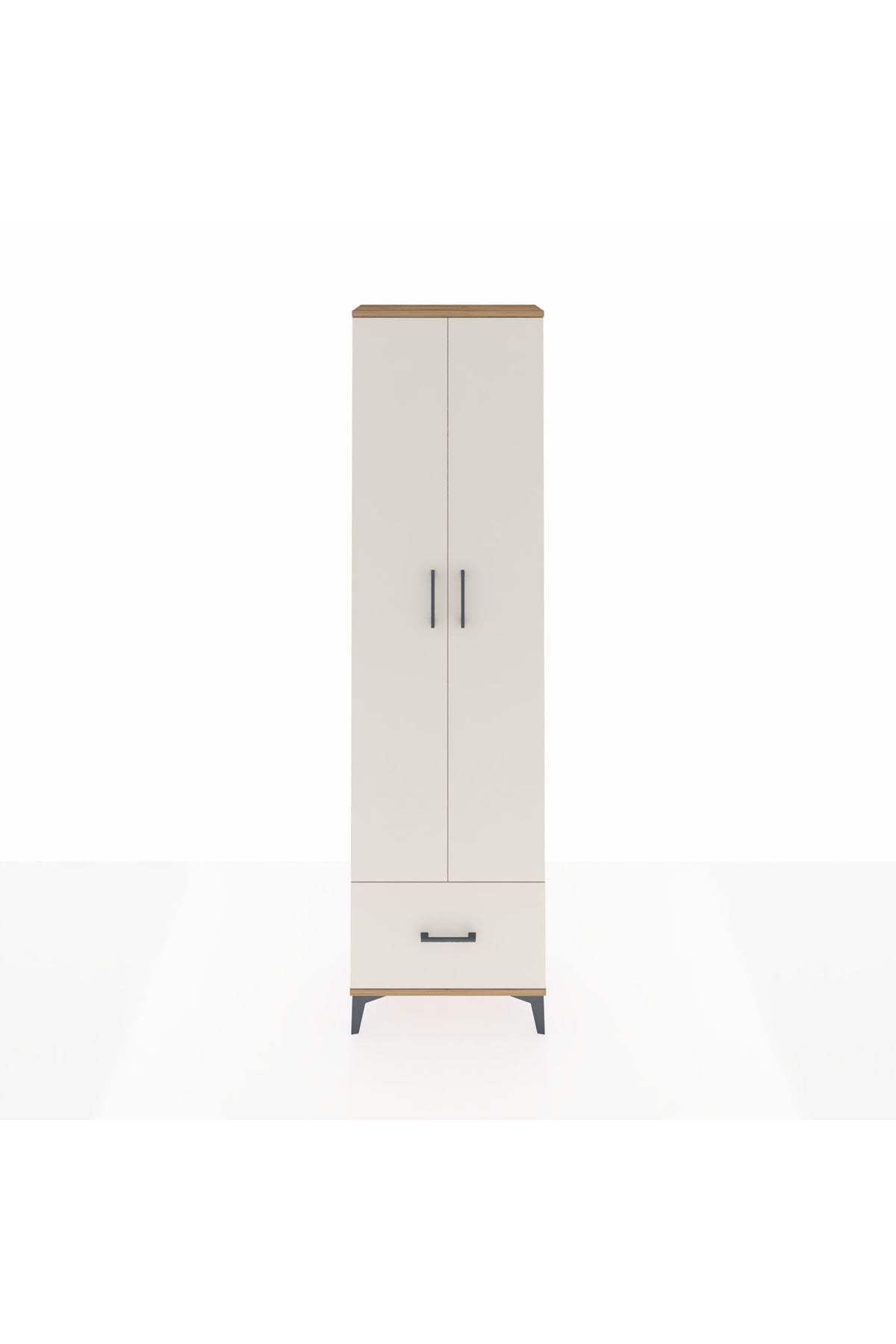 Arges Dolap 5 Raflı Tek Çekmeceli 2 Kapaklı 60x30x221 - S29M011V7A