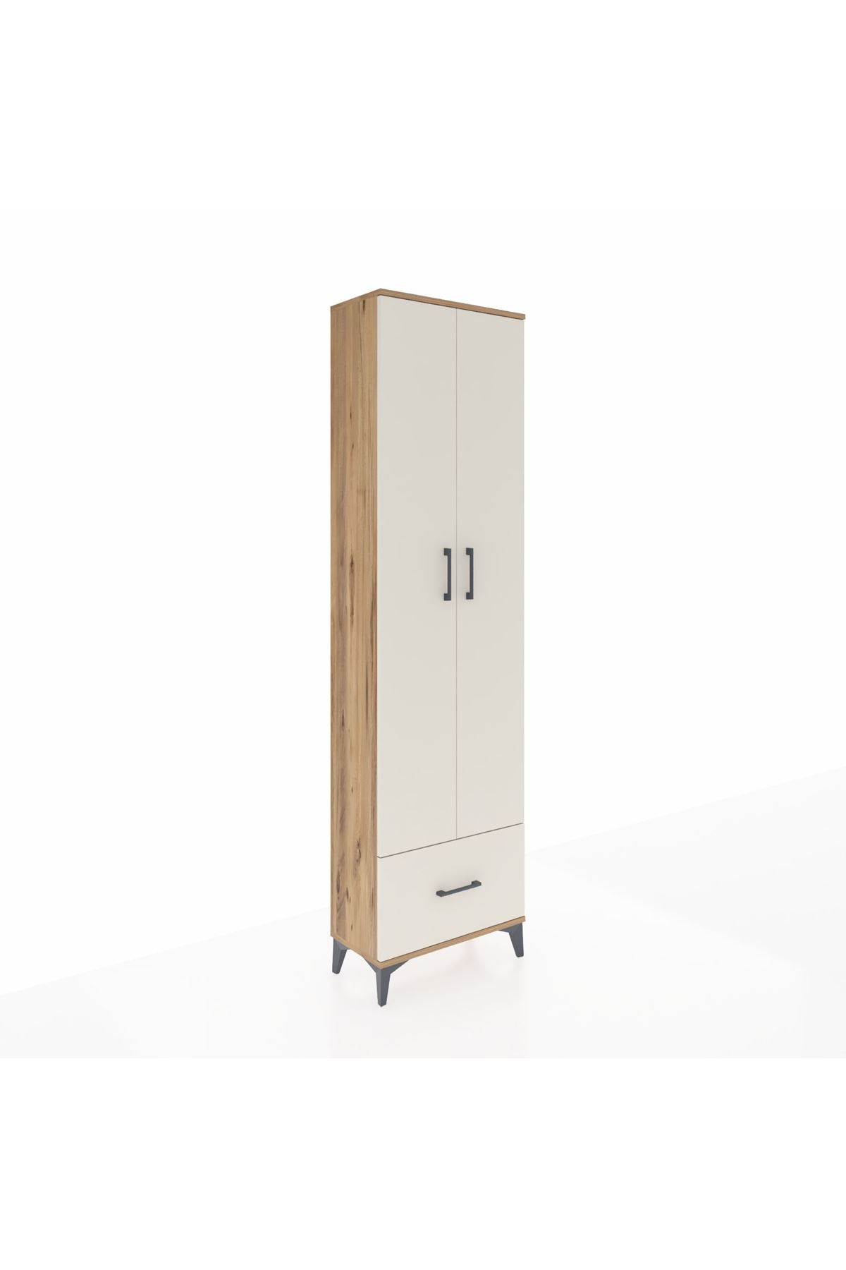 Arges Dolap 5 Raflı Tek Çekmeceli 2 Kapaklı 60x30x221 - S29M011V7A