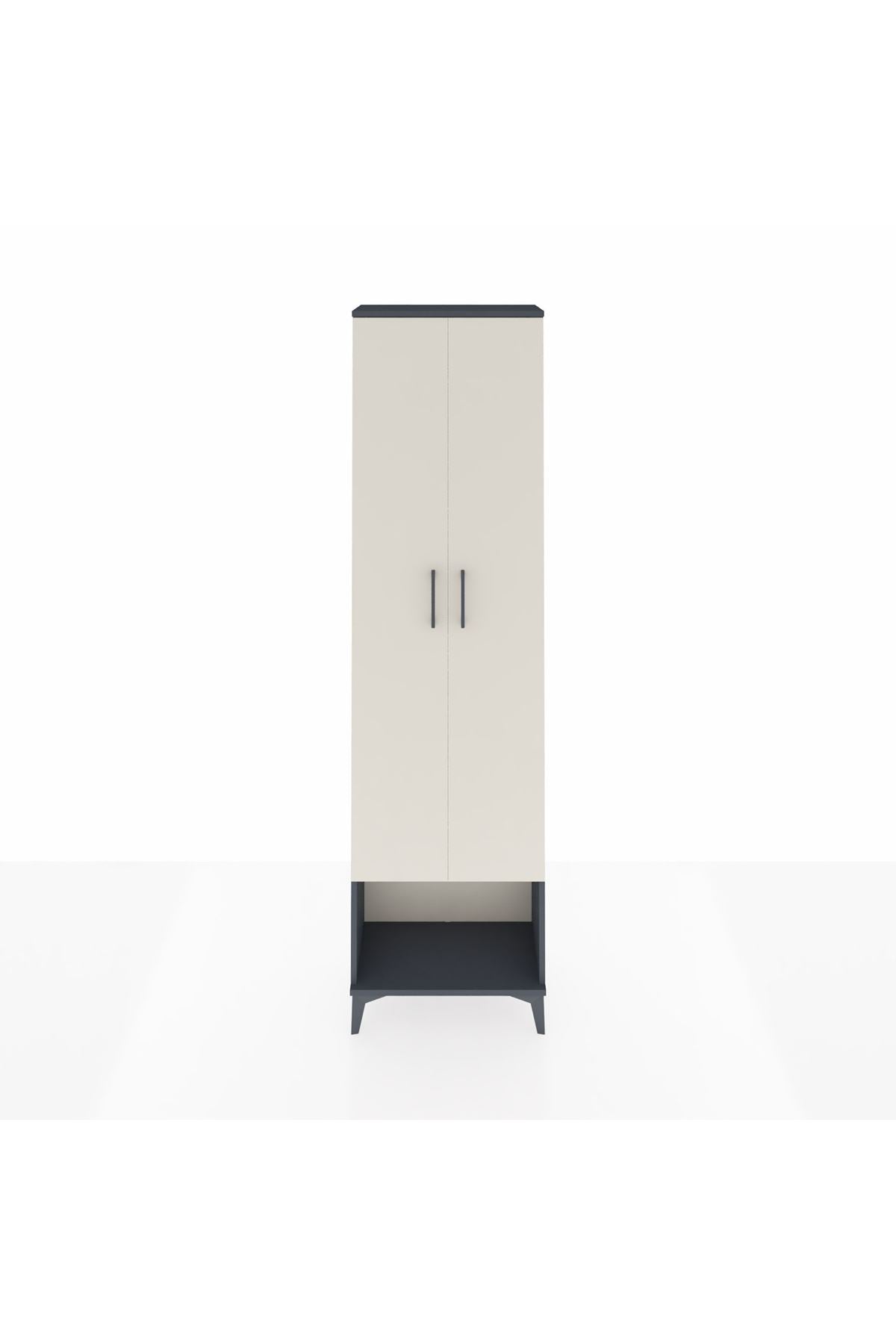 Arges Dolap 3 Raflı 2 Kapaklı Tek Askılı 60x30x221 - S29M013V4A