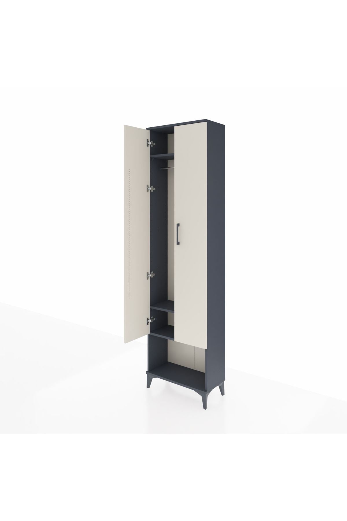 Arges Dolap 3 Raflı 2 Kapaklı Tek Askılı 60x30x221 - S29M013V4A