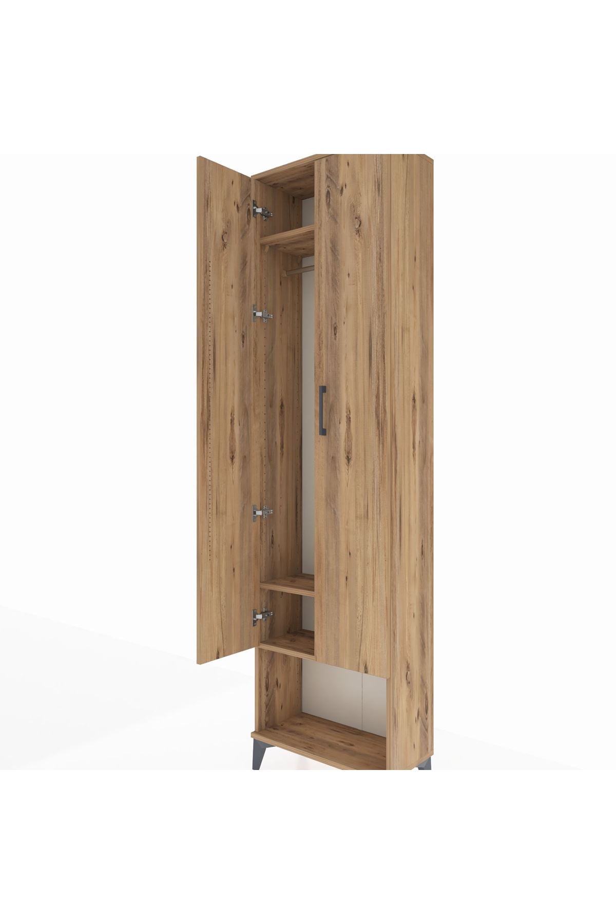 Arges Dolap 3 Raflı 2 Kapaklı Tek Askılı 60x30x221 - S29M013V9A