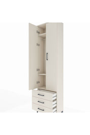 Arges Dolap 3 Raflı 3 Çekmeceli Tek Askılı 60x30x221 - S29M015V1A