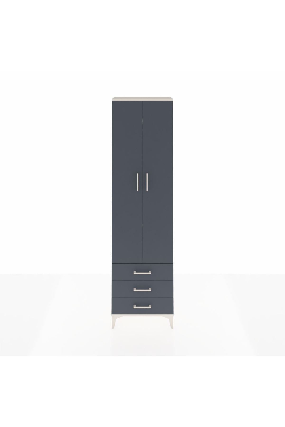 Arges Dolap 3 Raflı 3 Çekmeceli Tek Askılı 60x30x221 - S29M015V2A