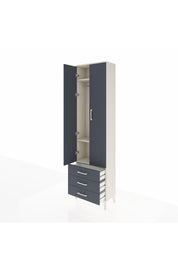Arges Dolap 3 Raflı 3 Çekmeceli Tek Askılı 60x30x221 - S29M015V2A