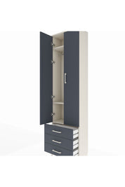 Arges Dolap 3 Raflı 3 Çekmeceli Tek Askılı 60x30x221 - S29M015V2A