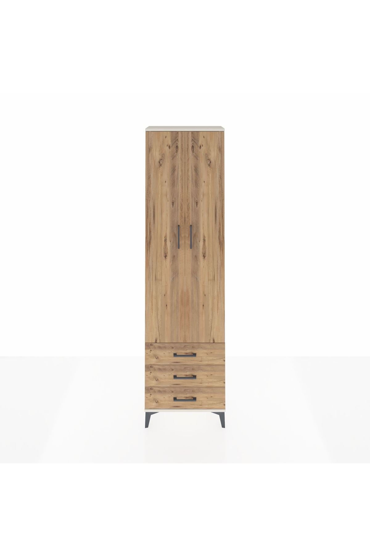Arges Dolap 3 Raflı 3 Çekmeceli Tek Askılı 60x30x221 - S29M015V3A