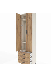 Arges Dolap 3 Raflı 3 Çekmeceli Tek Askılı 60x30x221 - S29M015V3A