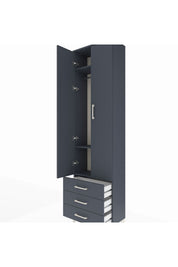 Arges Dolap 3 Raflı 3 Çekmeceli Tek Askılı 60x30x221 - S29M015V5A