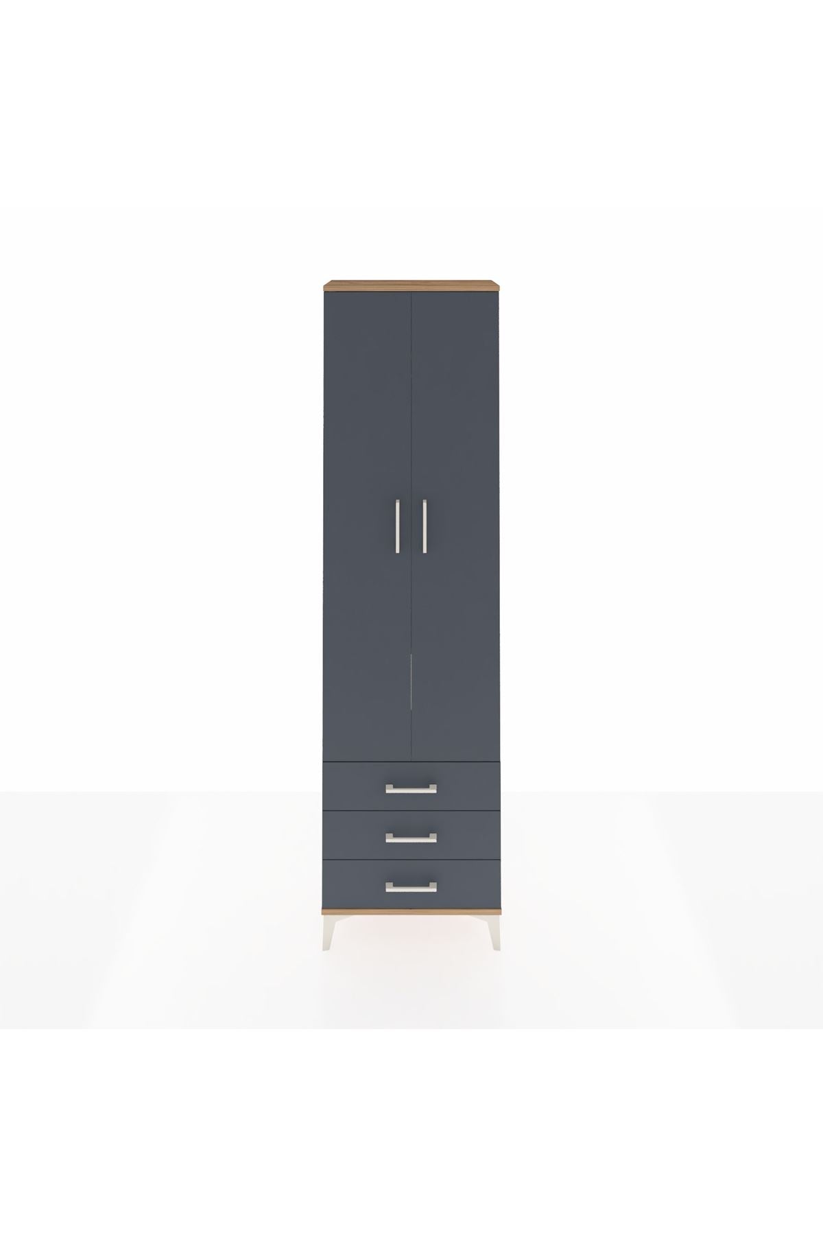 Arges Dolap 3 Raflı 3 Çekmeceli Tek Askılı 60x30x221 - S29M015V8A