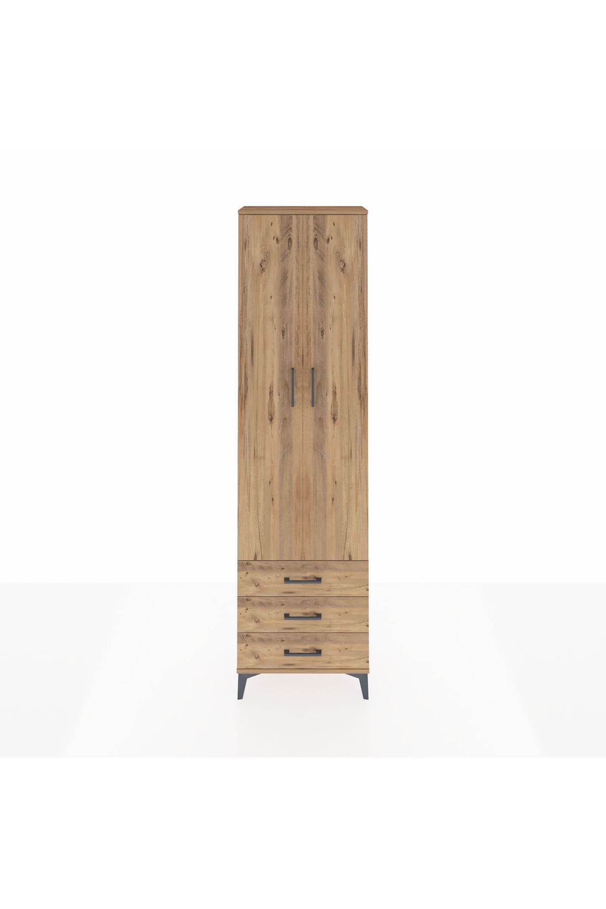 Arges Dolap 3 Raflı 3 Çekmeceli Tek Askılı 60x30x221 - S29M015V9A