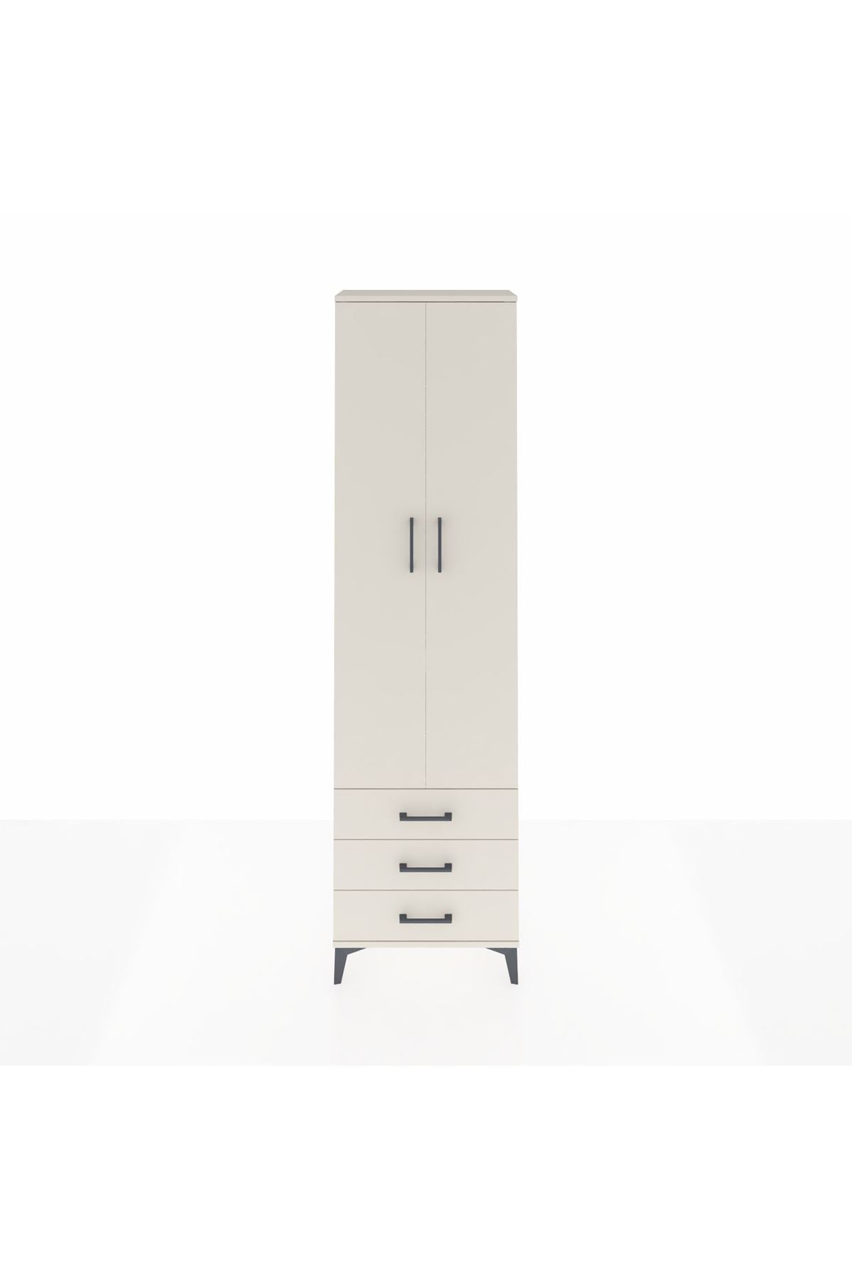 Arges Dolap 4 Raflı 3 Çekmeceli 2 Kapaklı 60x30x221 - S29M016V1A
