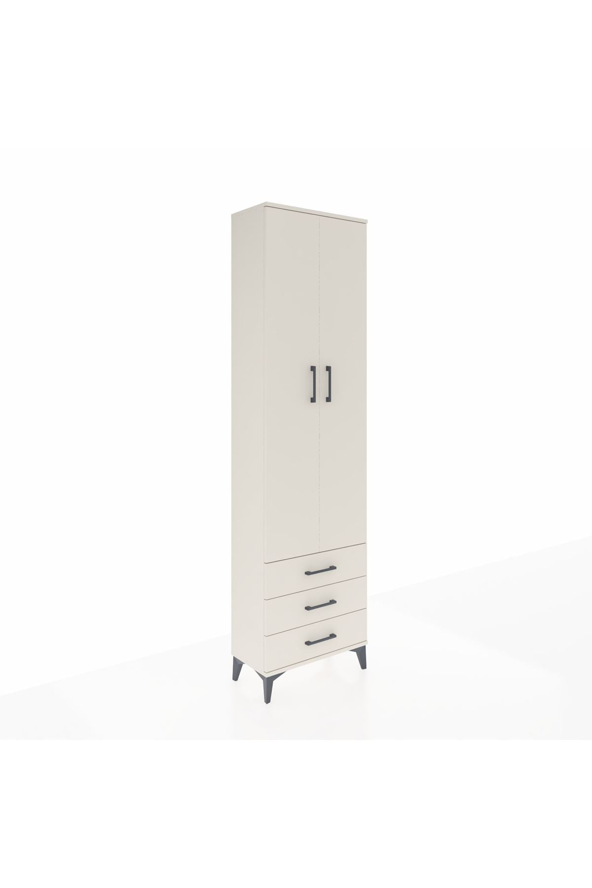 Arges Dolap 4 Raflı 3 Çekmeceli 2 Kapaklı 60x30x221 - S29M016V1A