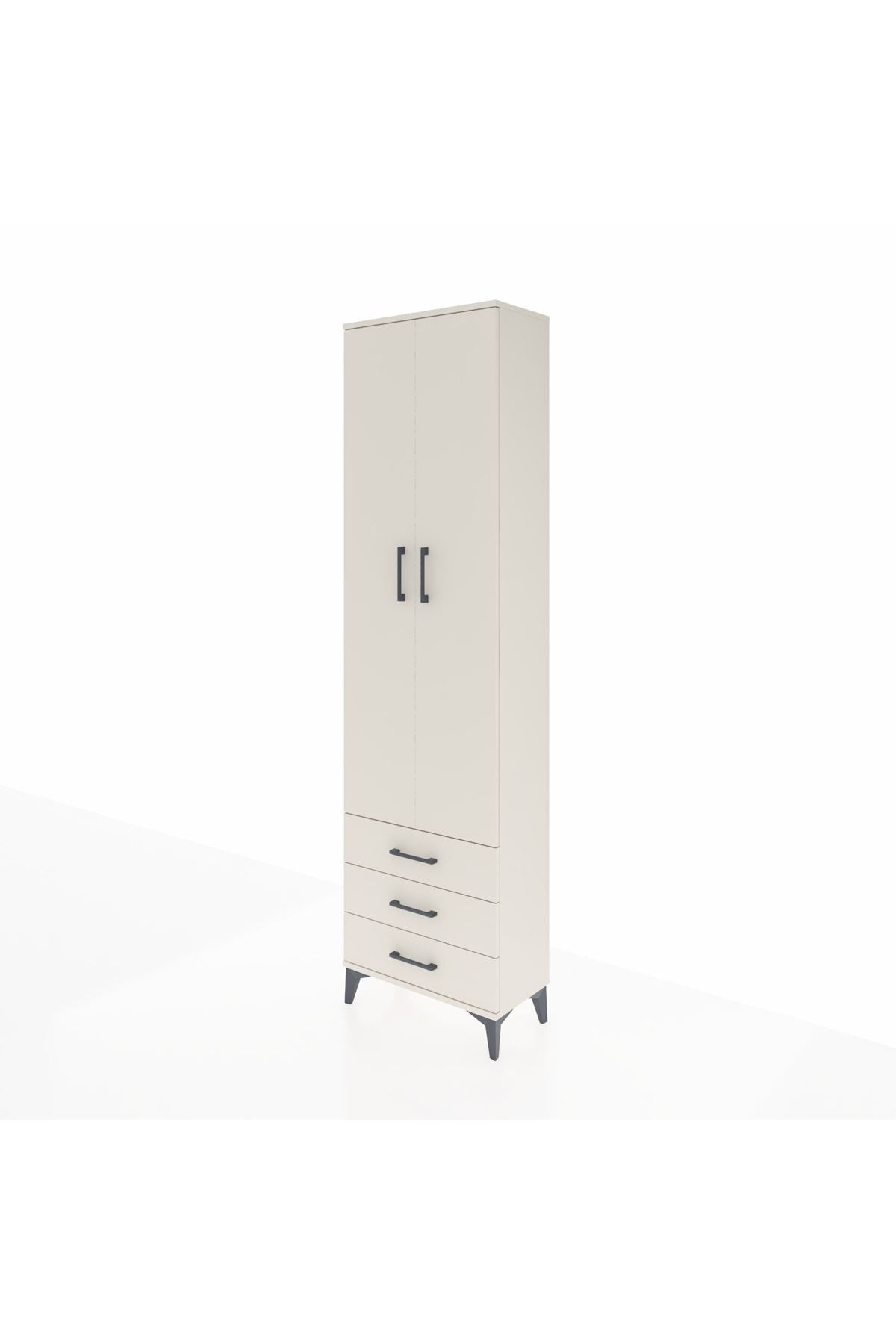 Arges Dolap 4 Raflı 3 Çekmeceli 2 Kapaklı 60x30x221 - S29M016V1A