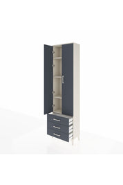 Arges Dolap 4 Raflı 3 Çekmeceli 2 Kapaklı 60x30x221 - S29M016V2A