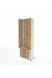 Arges Dolap 4 Raflı 3 Çekmeceli 2 Kapaklı 60x30x221 - S29M016V3A