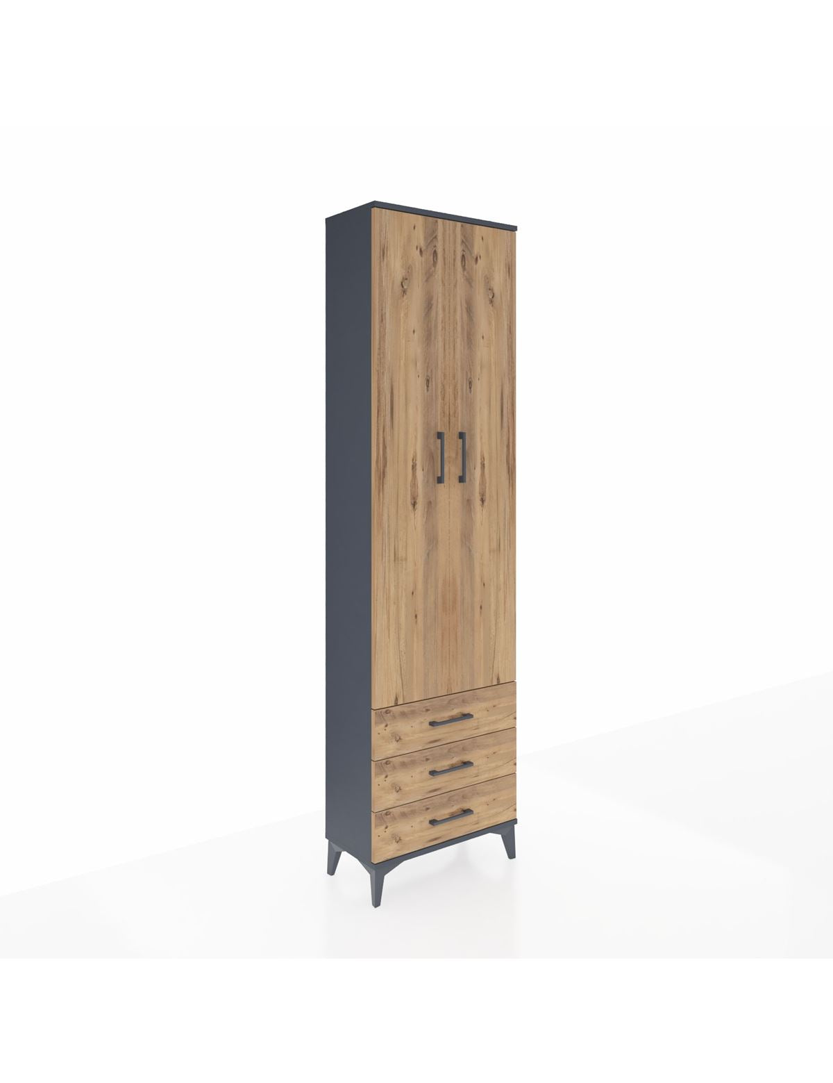 Arges Dolap 4 Raflı 3 Çekmeceli 2 Kapaklı 60x30x221 - S29M016V6A