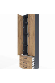 Arges Dolap 4 Raflı 3 Çekmeceli 2 Kapaklı 60x30x221 - S29M016V6A