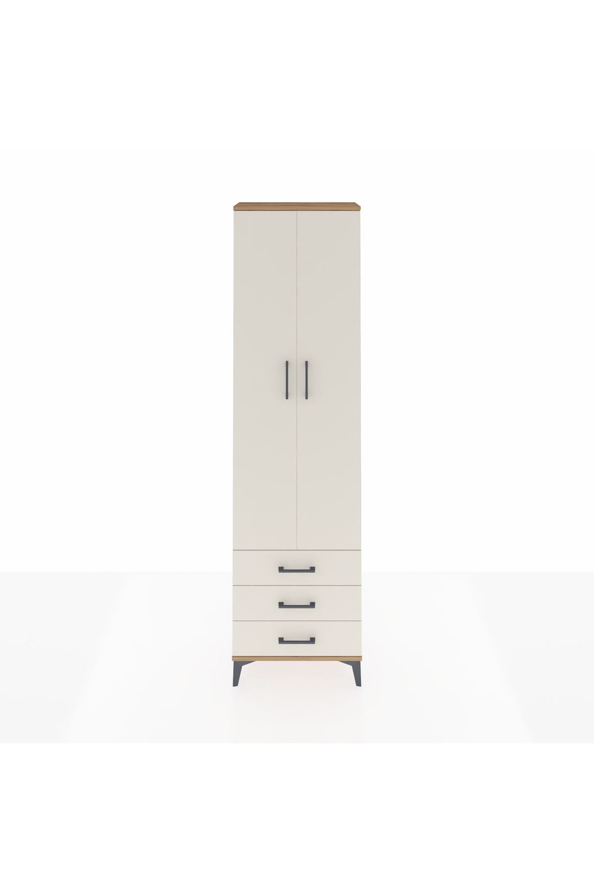 Arges Dolap 4 Raflı 3 Çekmeceli 2 Kapaklı 60x30x221 - S29M016V7A