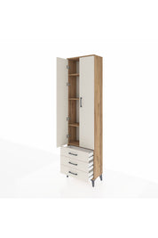 Arges Dolap 4 Raflı 3 Çekmeceli 2 Kapaklı 60x30x221 - S29M016V7A