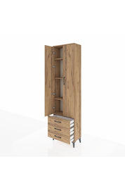 Arges Dolap 4 Raflı 3 Çekmeceli 2 Kapaklı 60x30x221 - S29M016V9A