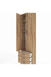 Arges Dolap 4 Raflı 3 Çekmeceli 2 Kapaklı 60x30x221 - S29M016V9A
