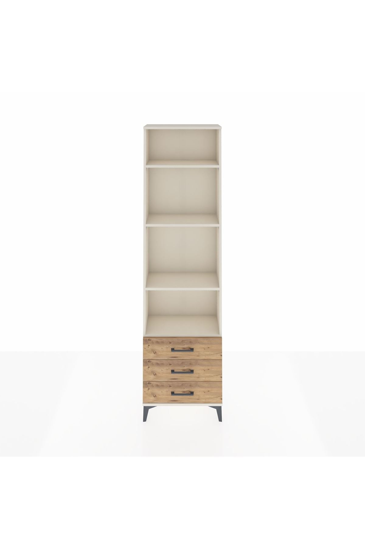 Arges Dolap 4 Raflı 3 Çekmeceli 60x30x221 - S29M017V3A