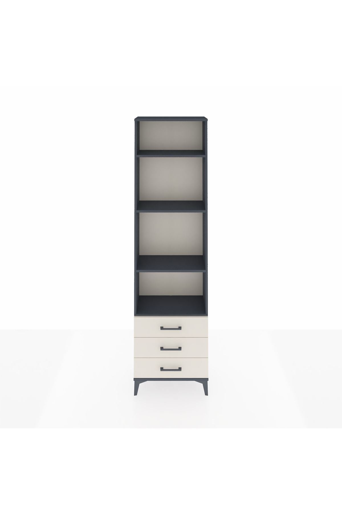 Arges Dolap 4 Raflı 3 Çekmeceli 60x30x221 - S29M017V4A