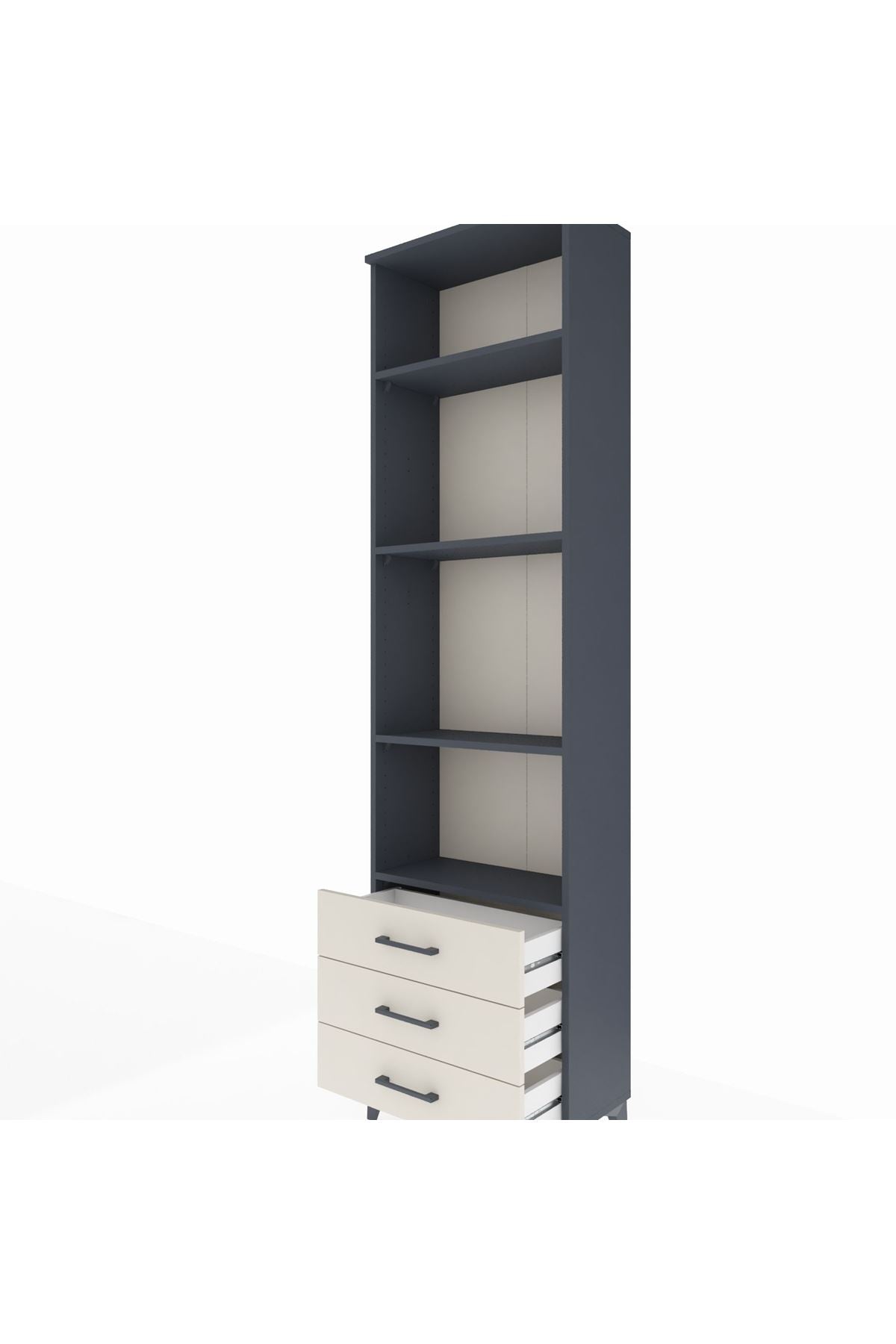 Arges Dolap 4 Raflı 3 Çekmeceli 60x30x221 - S29M017V4A