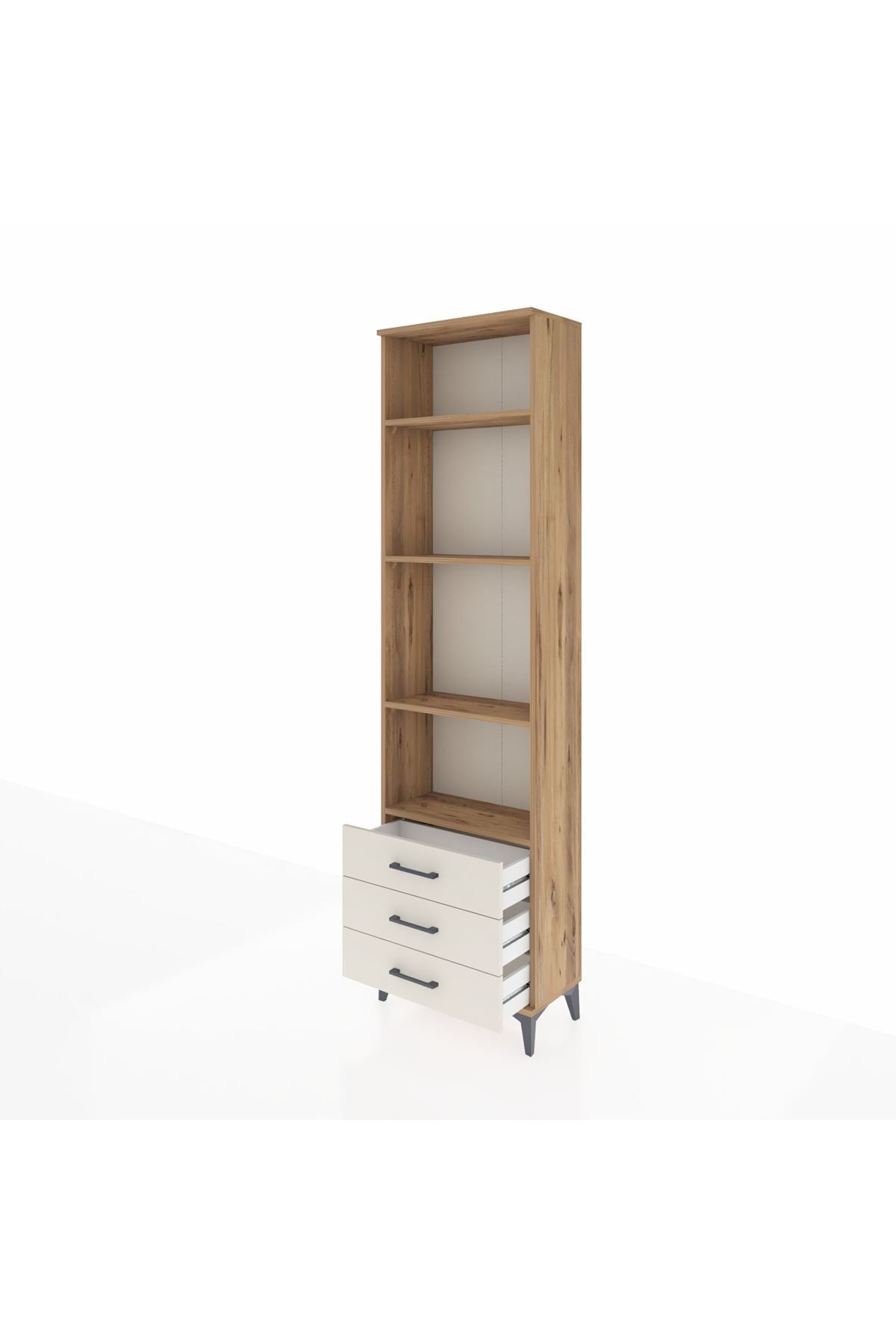 Arges Dolap 4 Raflı 3 Çekmeceli 60x30x221 - S29M017V7A