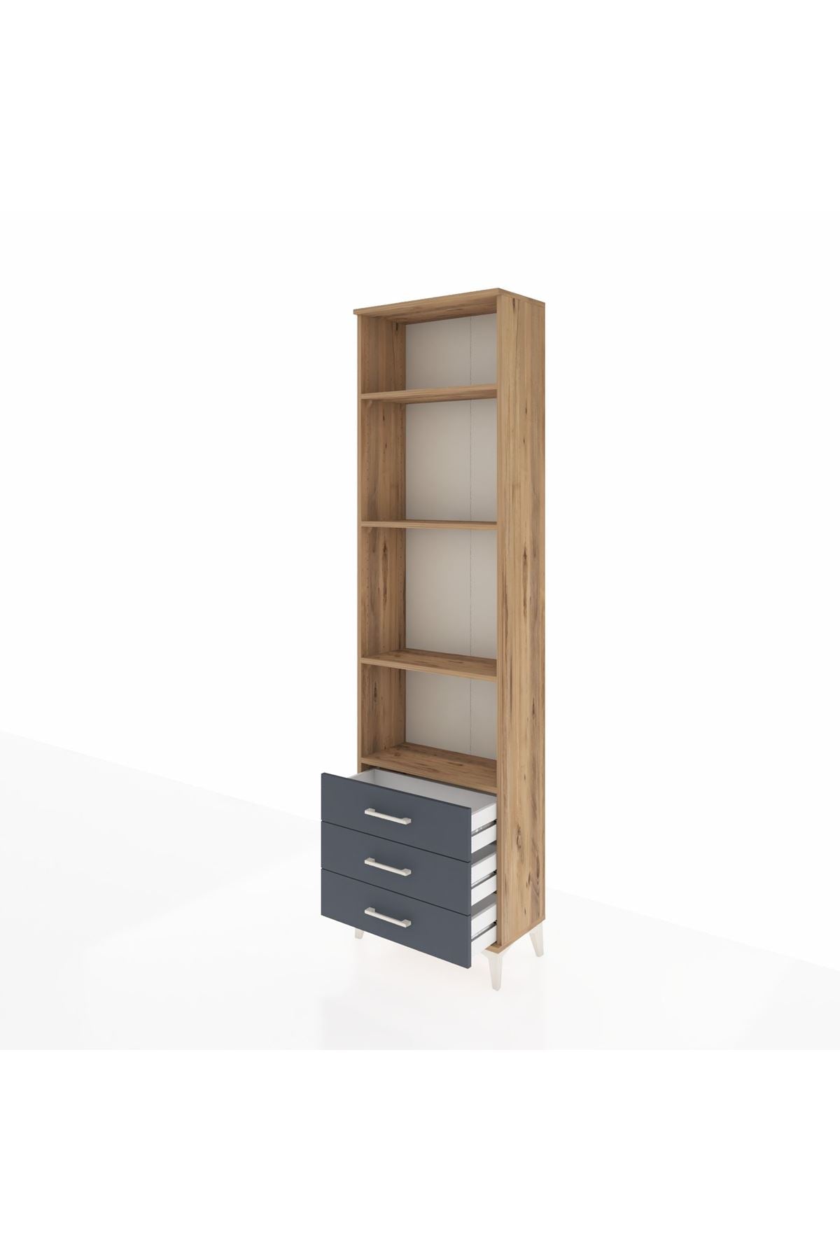 Arges Dolap 4 Raflı 3 Çekmeceli 60x30x221 - S29M017V8A