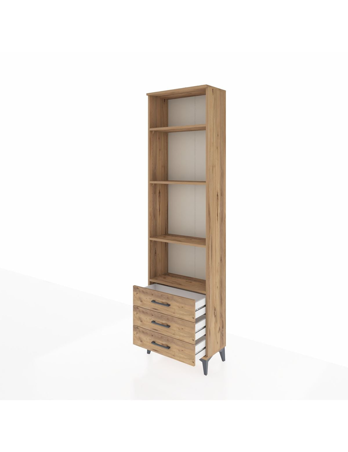 Arges Dolap 4 Raflı 3 Çekmeceli 60x30x221 - S29M017V9A