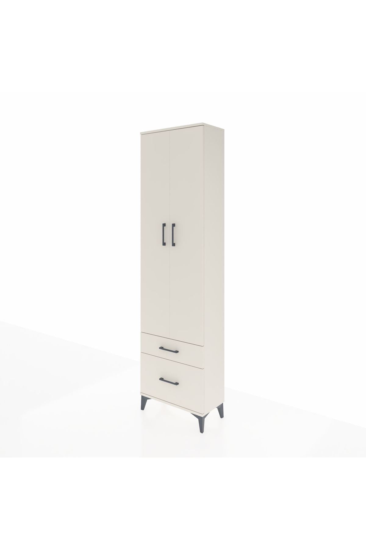 Arges Dolap 3 Raflı 2 Çekmeceli Tek Askılı 60x30x221 - S29M018V1A