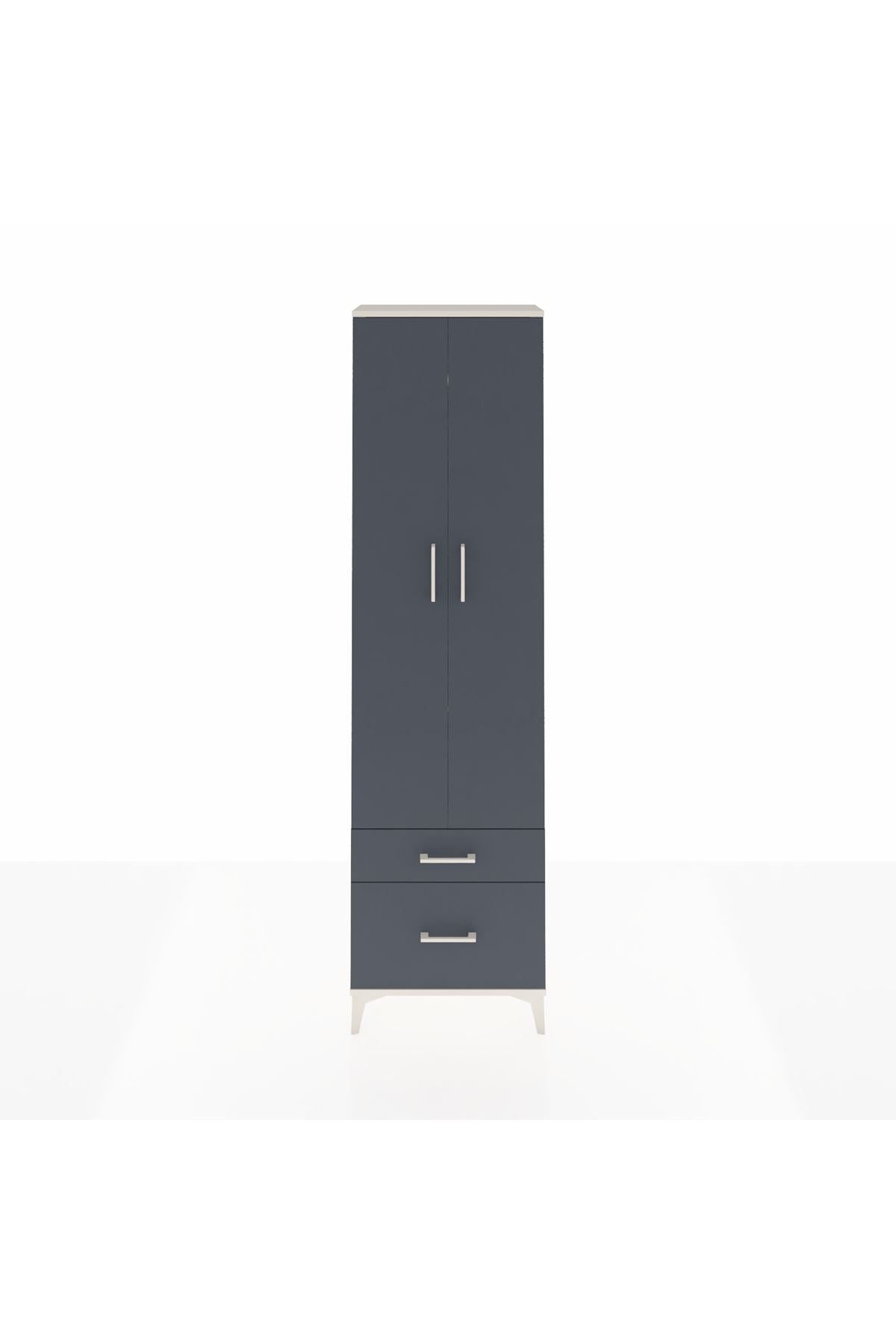 Arges Dolap 3 Raflı 2 Çekmeceli Tek Askılı 60x30x221 - S29M018V2A