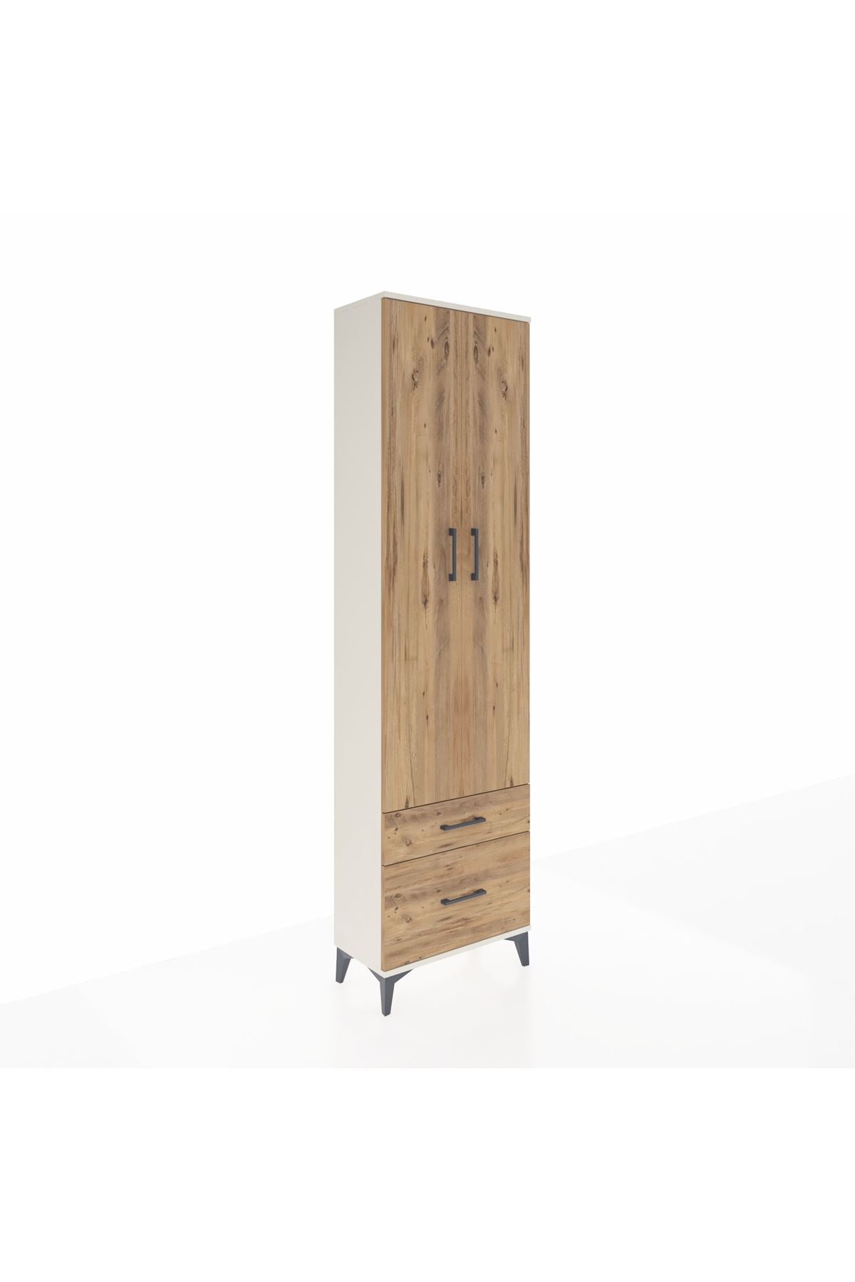 Arges Dolap 3 Raflı 2 Çekmeceli Tek Askılı 60x30x221 - S29M018V3A