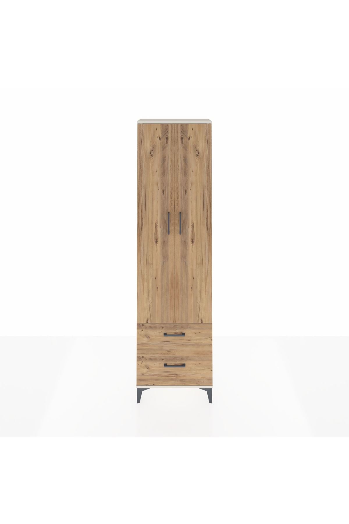 Arges Dolap 3 Raflı 2 Çekmeceli Tek Askılı 60x30x221 - S29M018V3A
