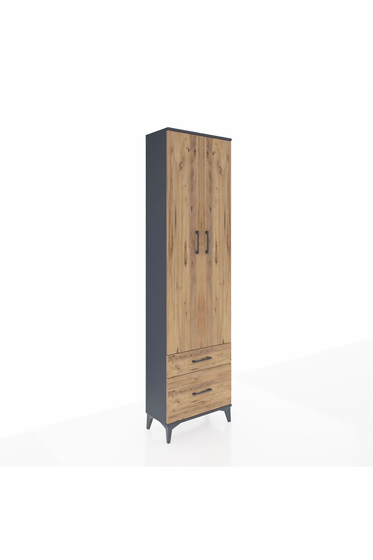 Arges Dolap 3 Raflı 2 Çekmeceli Tek Askılı 60x30x221 - S29M018V6A